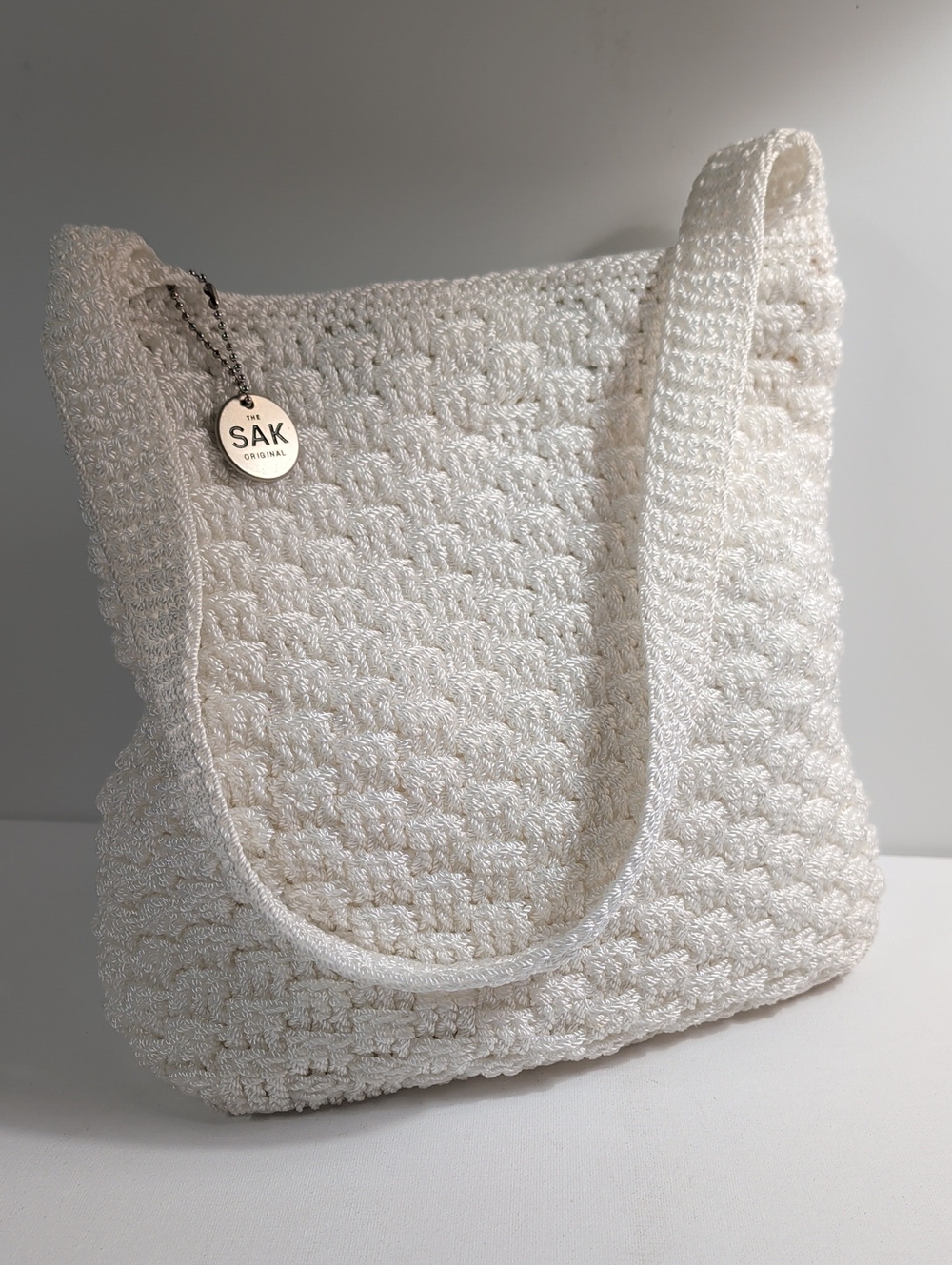 The Sak White Hand-Crochet Hobo Shoulder Bag